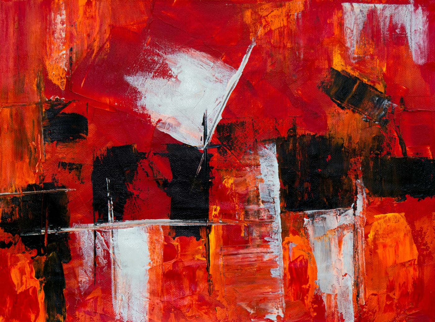 Colourful paint on a palette